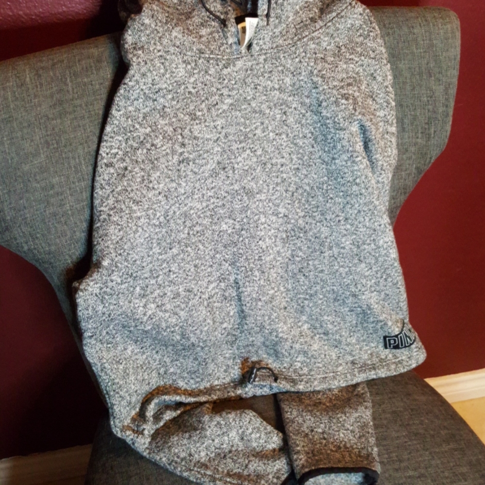 Jr's black and white VS Pink hoodie